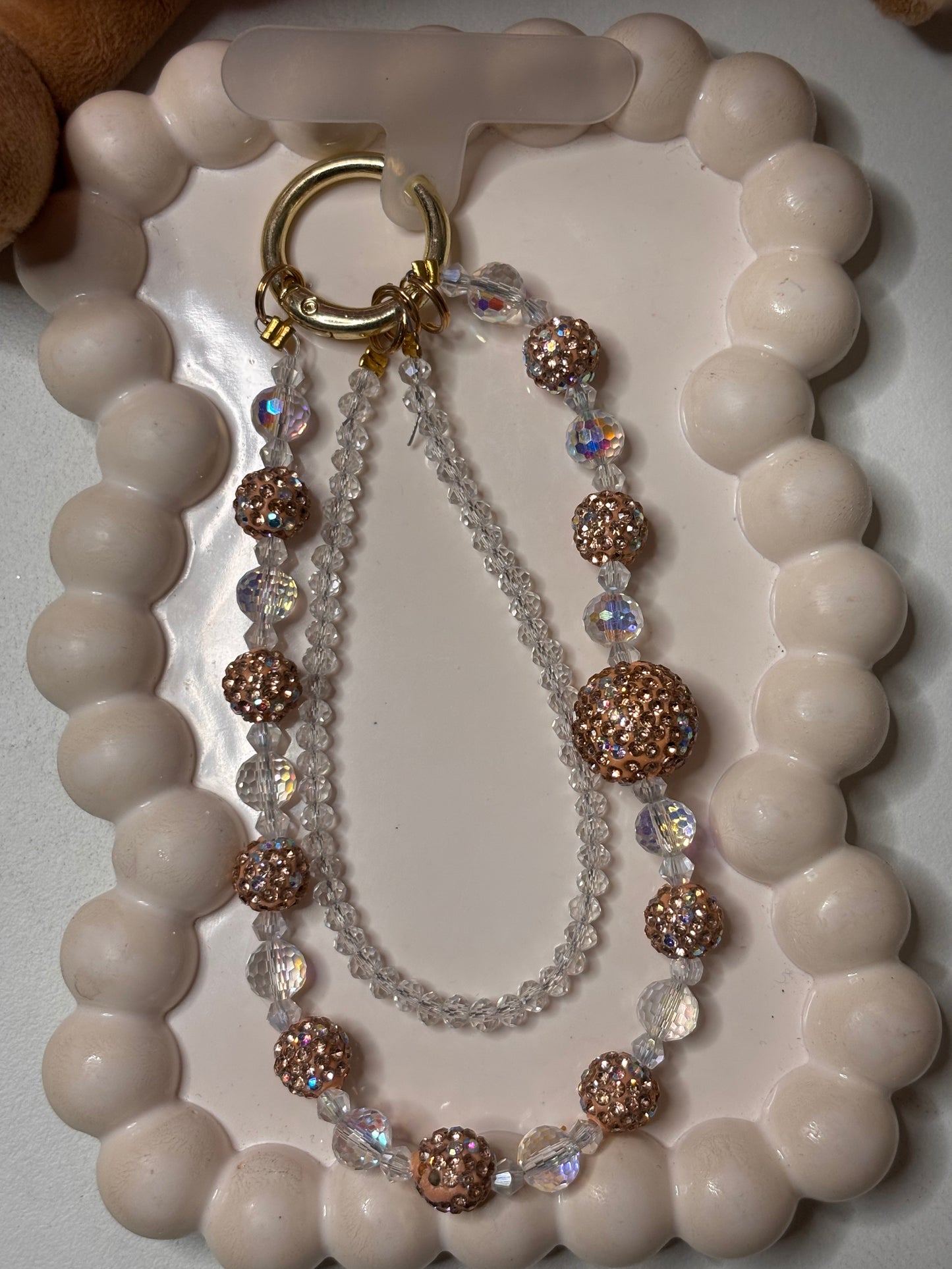 Crystal Beaded Phone Charm Accessory 1 Pc