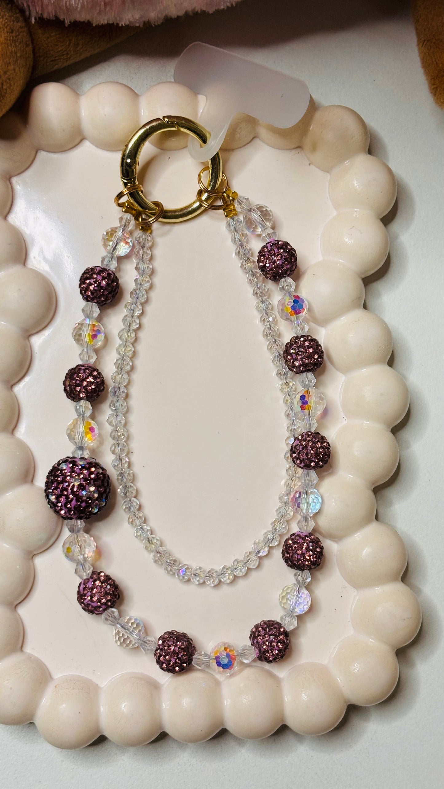 Crystal Beaded Phone Charm Accessory 1 Pc