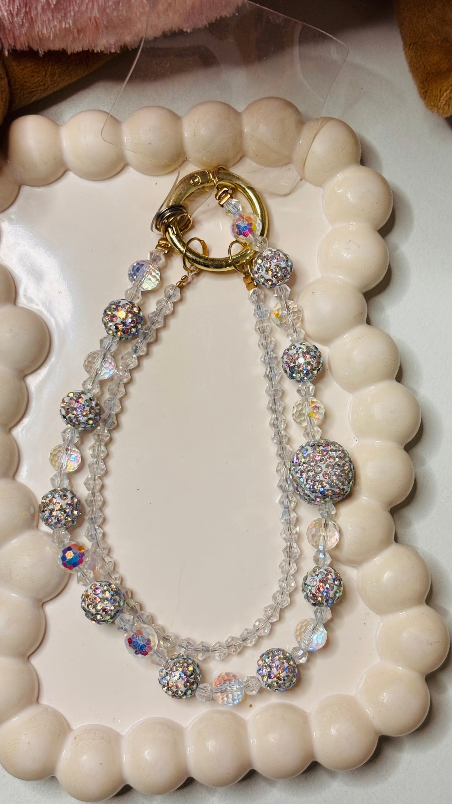 Crystal Beaded Phone Charm Accessory 1 Pc