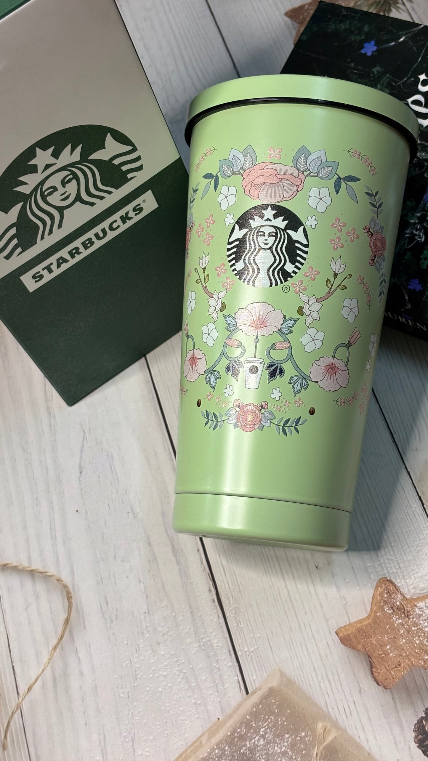 Steel Tumbler with Sipper 500ml (Starbucks themed)