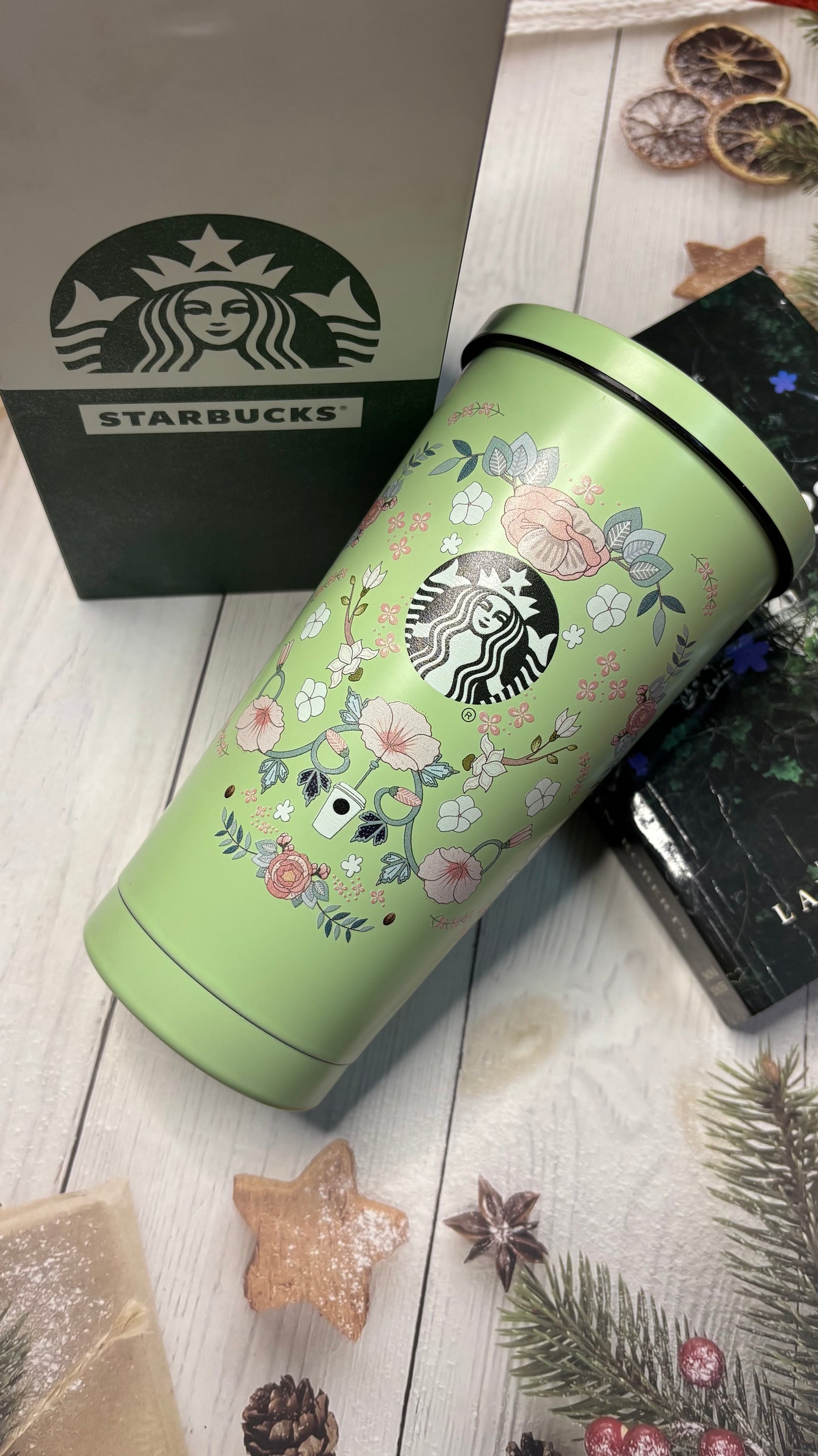 Steel Tumbler with Sipper 500ml (Starbucks themed)