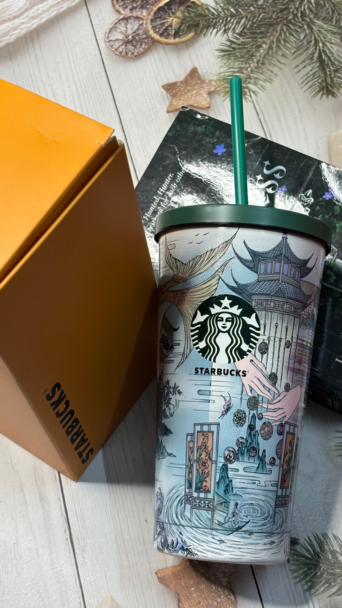 Steel Tumbler with Sipper 500ml (Starbucks themed)
