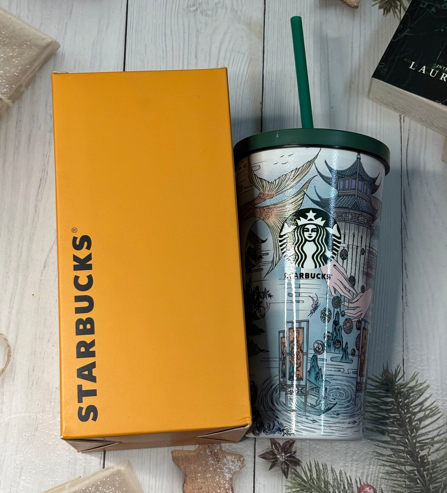 Steel Tumbler with Sipper 500ml (Starbucks themed)