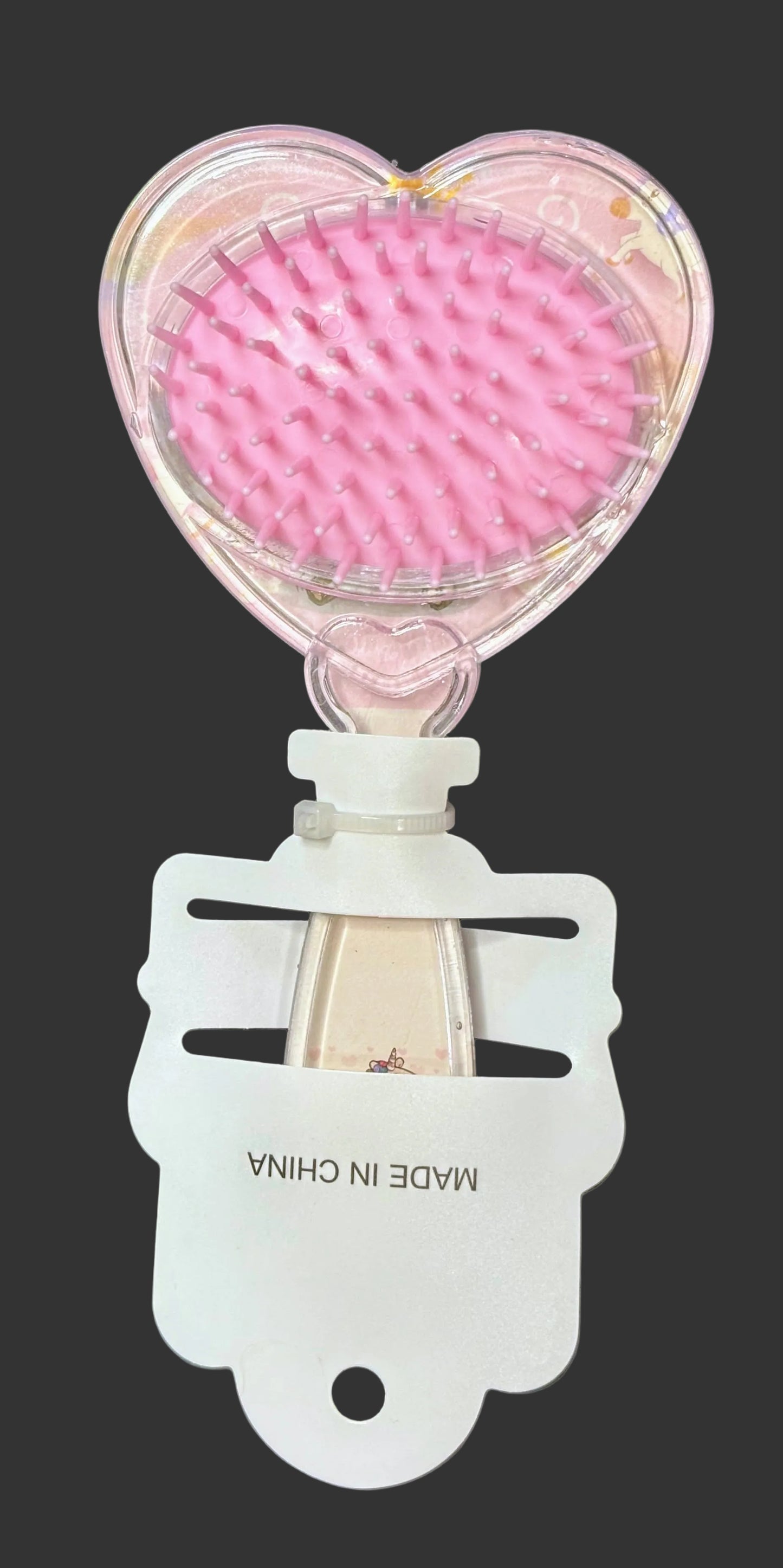 Heart Glitter Mini Hair Brush ( 1 Pc)
