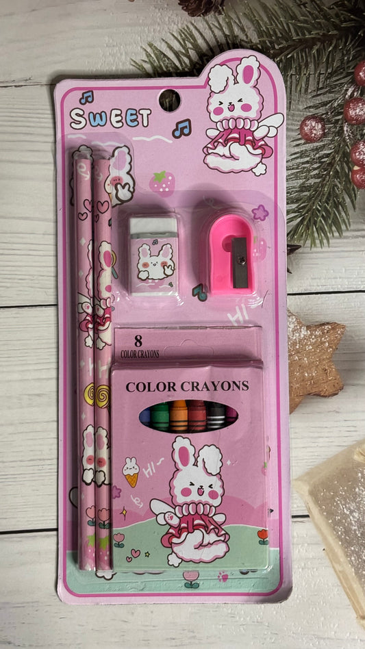Cute Crayons Stationery Set (1 Set)