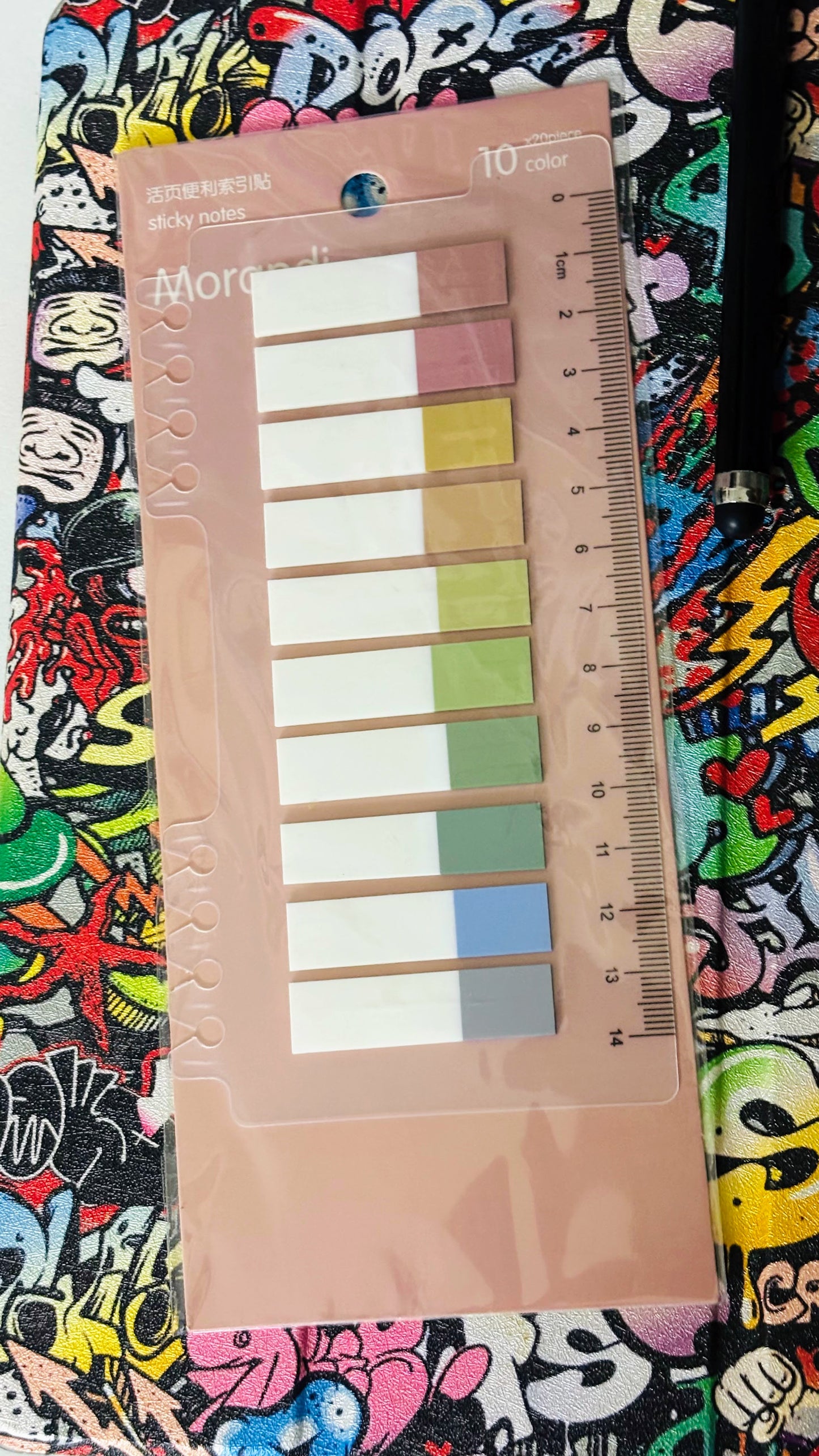 Morandi Sticky Tabs with Ruler (1 Set)