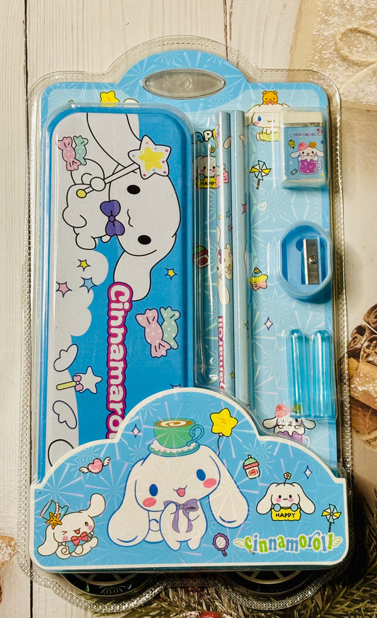 Metal Pencil Case Character Stationery Set