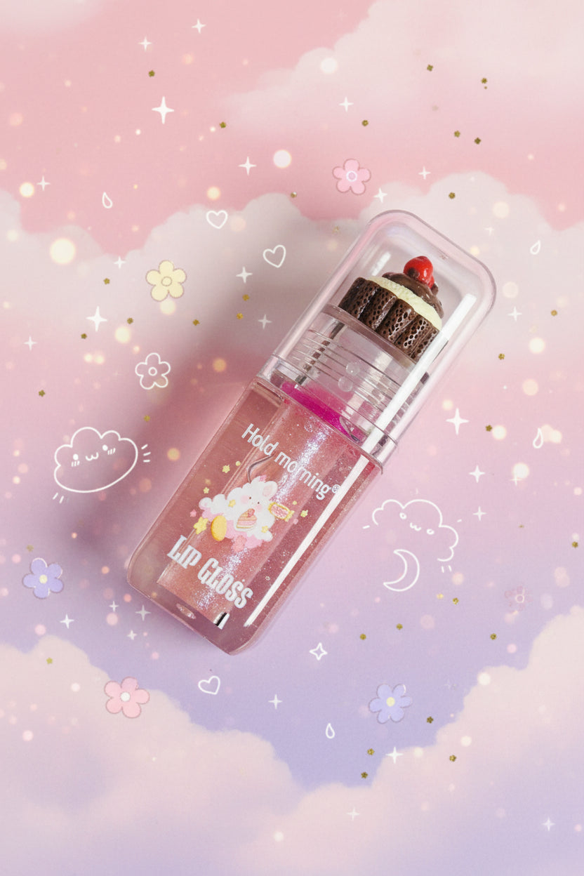 Kawaii Lip Gloss with cute resin Bead Cap