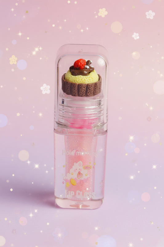 Kawaii Lip Gloss with cute resin Bead Cap