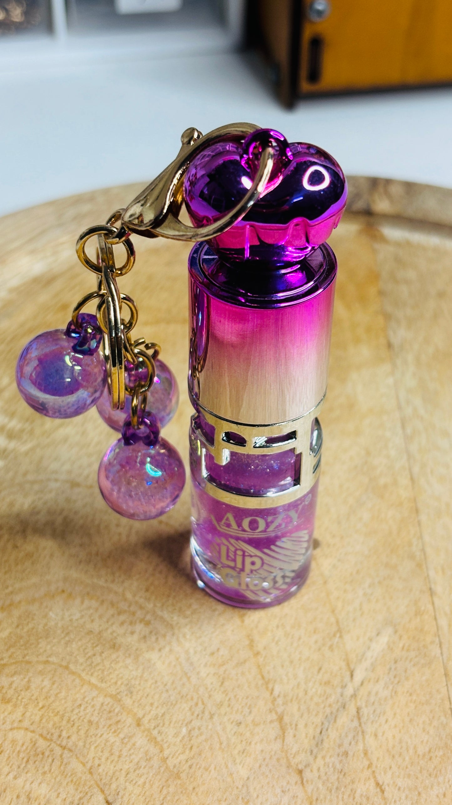 Rosy Grapes Lip Gloss with Key chain