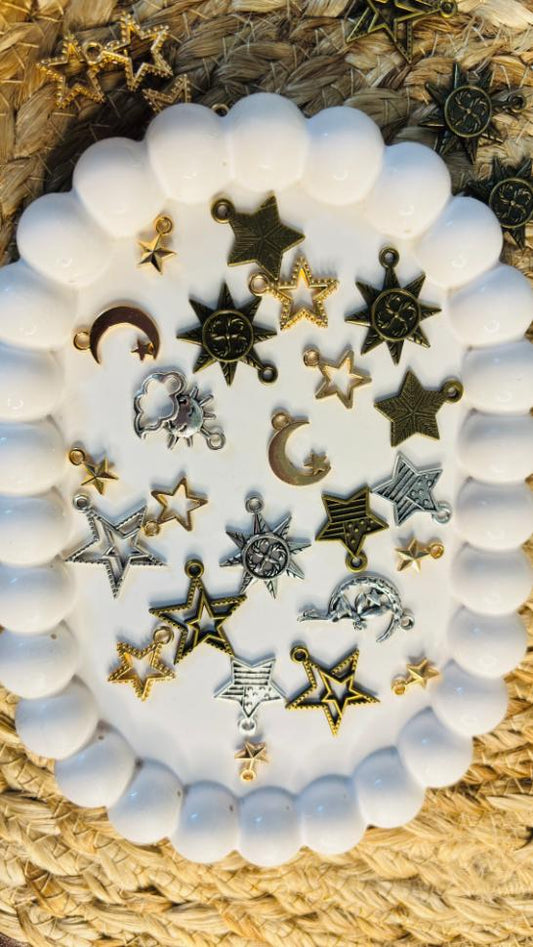 Handmade Enamal Paint Pendant Charms Design 3 (Random Set of 5)