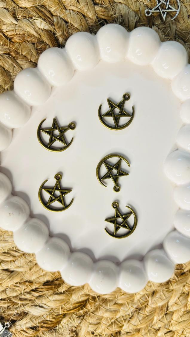 Handmade Enamal Paint Pendant Charms Design 4 (Random Set of 5)