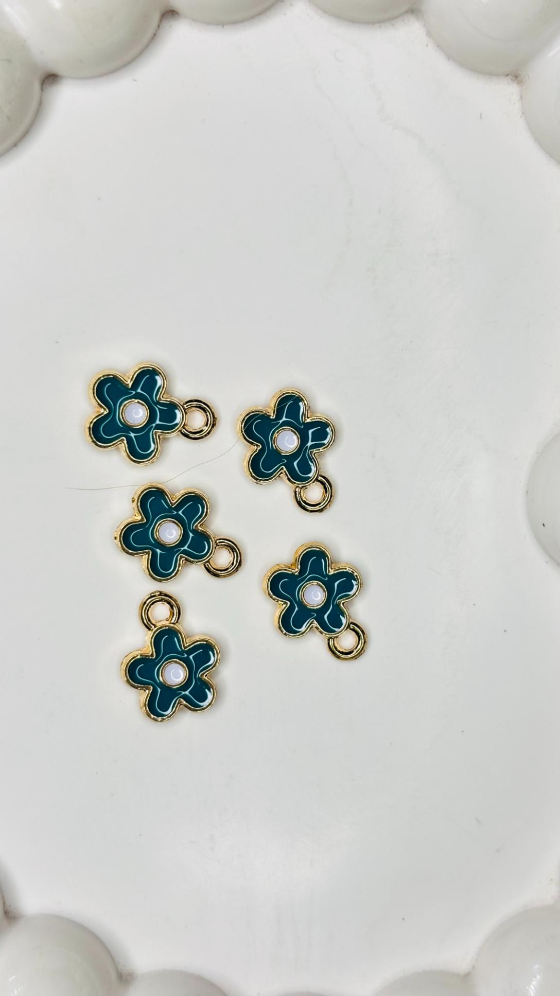 Handmade Enamal Paint Pendant Charms Design 1 (Random Set of 5)