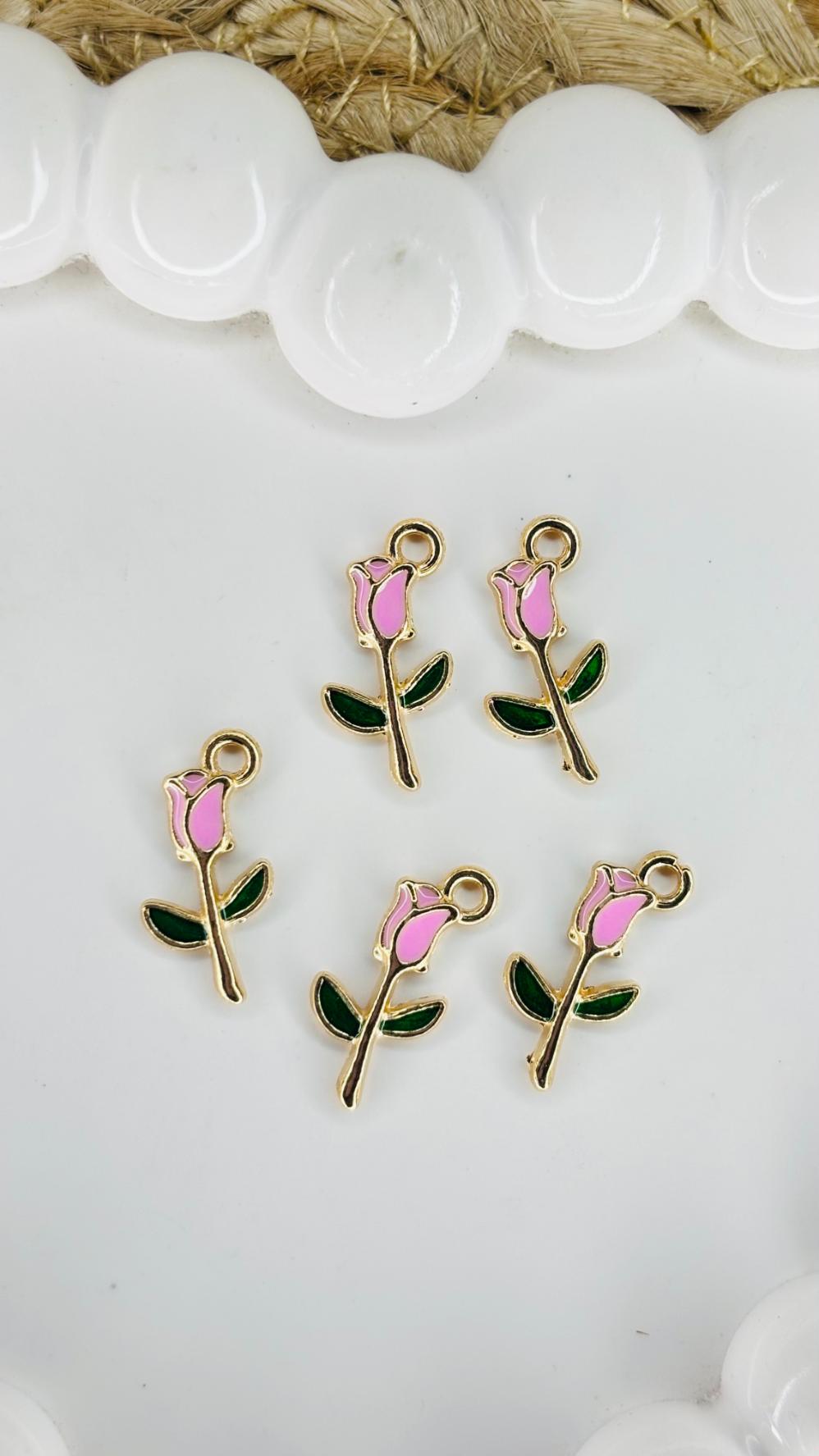 Handmade Enamal Paint Pendant Charms Design 1 (Random Set of 5)