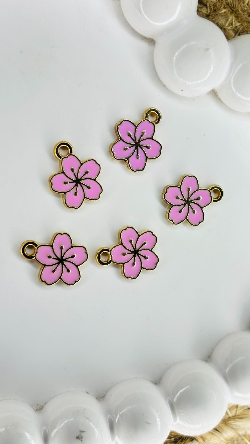 Handmade Enamal Paint Pendant Charms Design 1 (Random Set of 5)