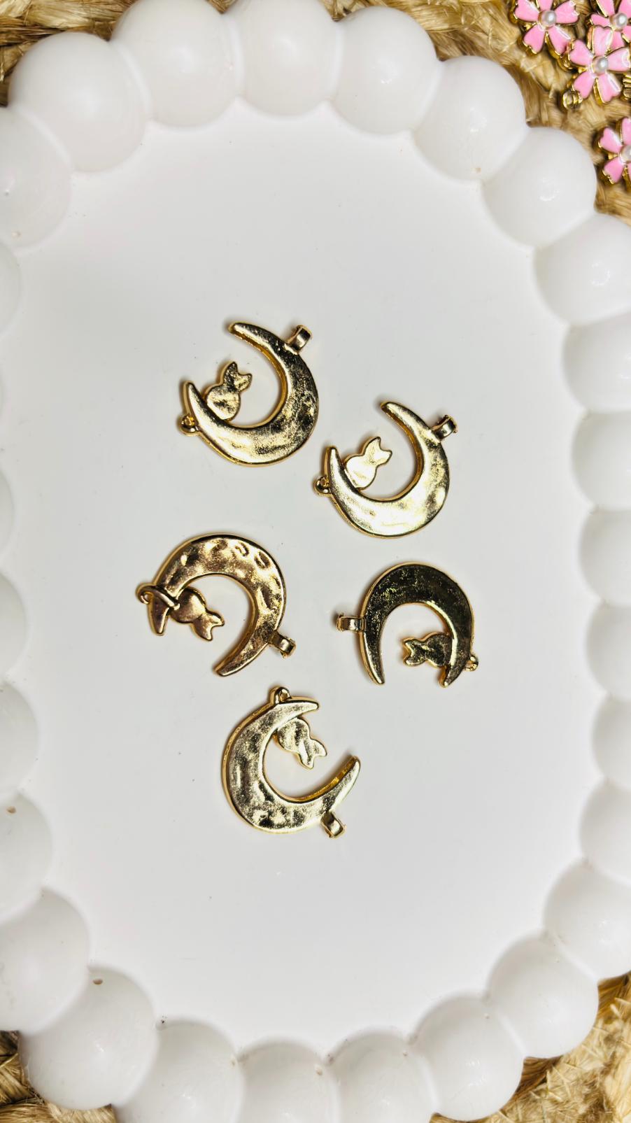 Handmade Enamal Paint Pendant Charms Design 6 (Random Set of 5)