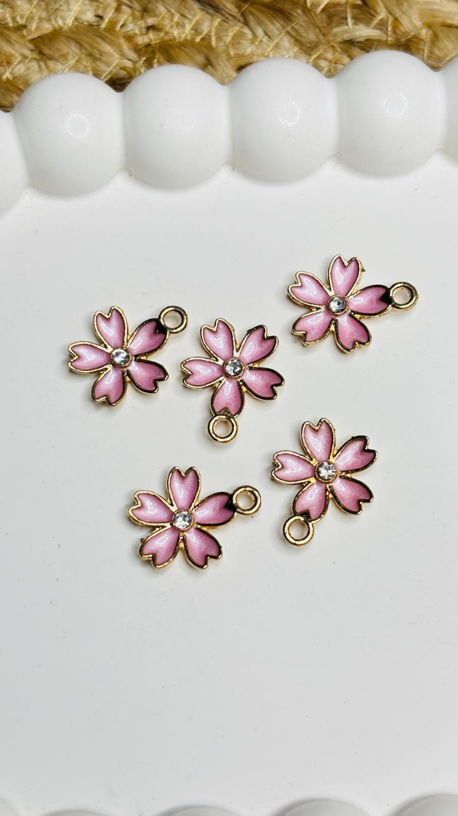 Handmade Enamal Paint Pendant Charms Design 6 (Random Set of 5)