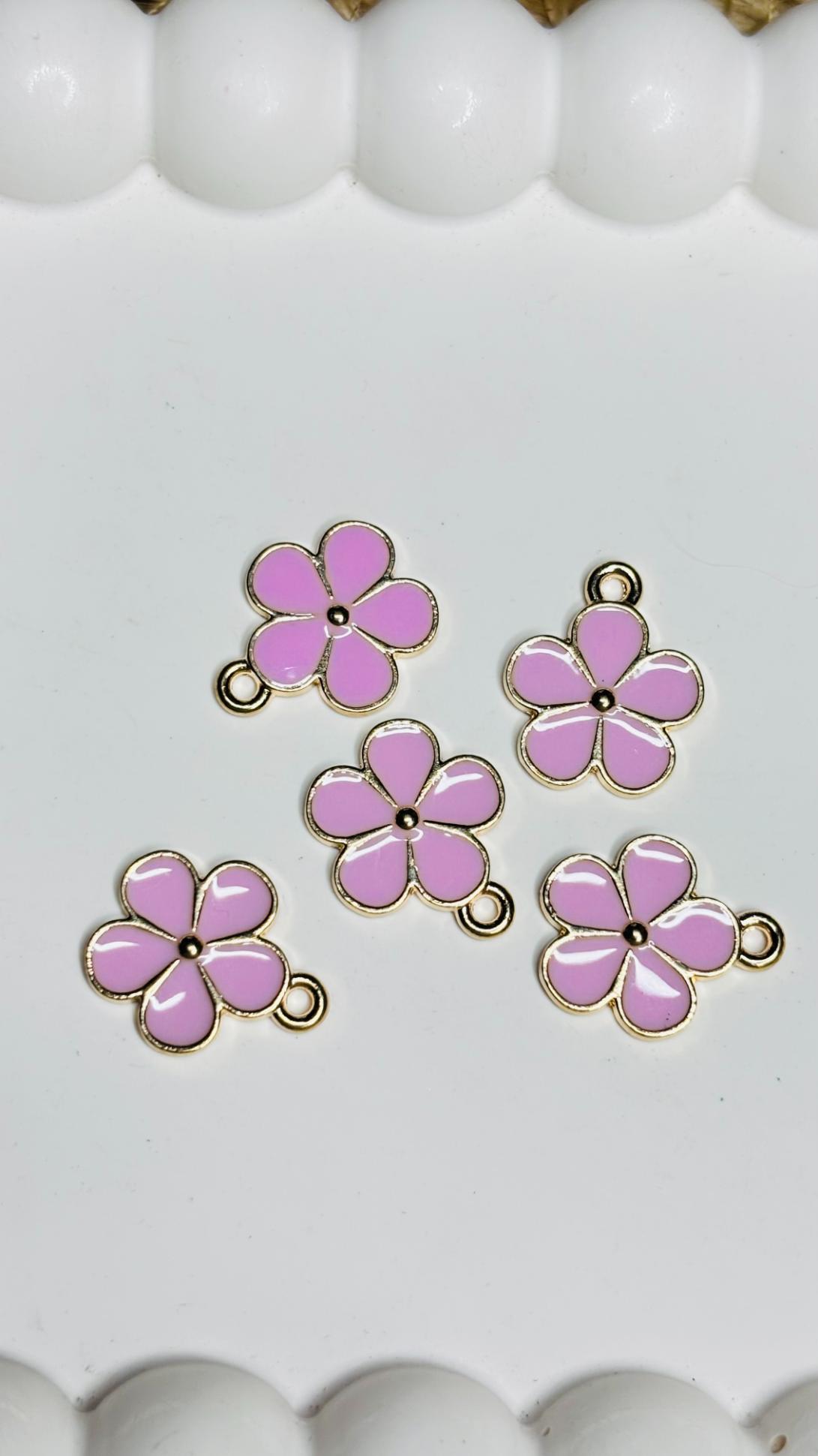 Handmade Enamal Paint Pendant Charms Design 6 (Random Set of 5)