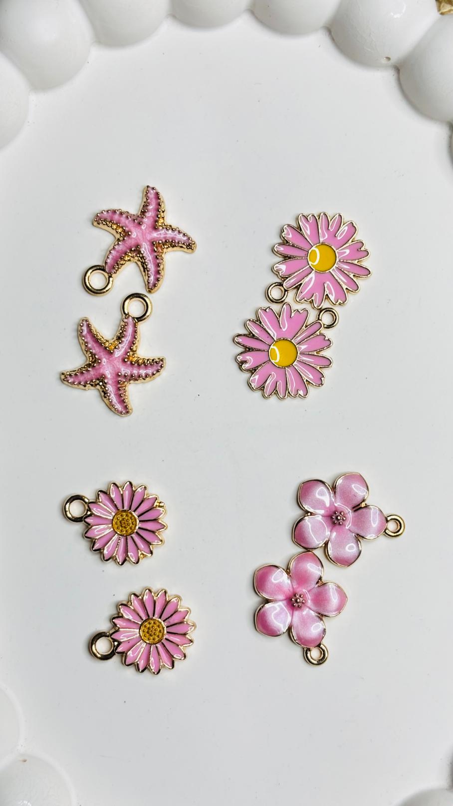 Handmade Enamal Paint Pendant Charms Design 7 (Random Set of 5)