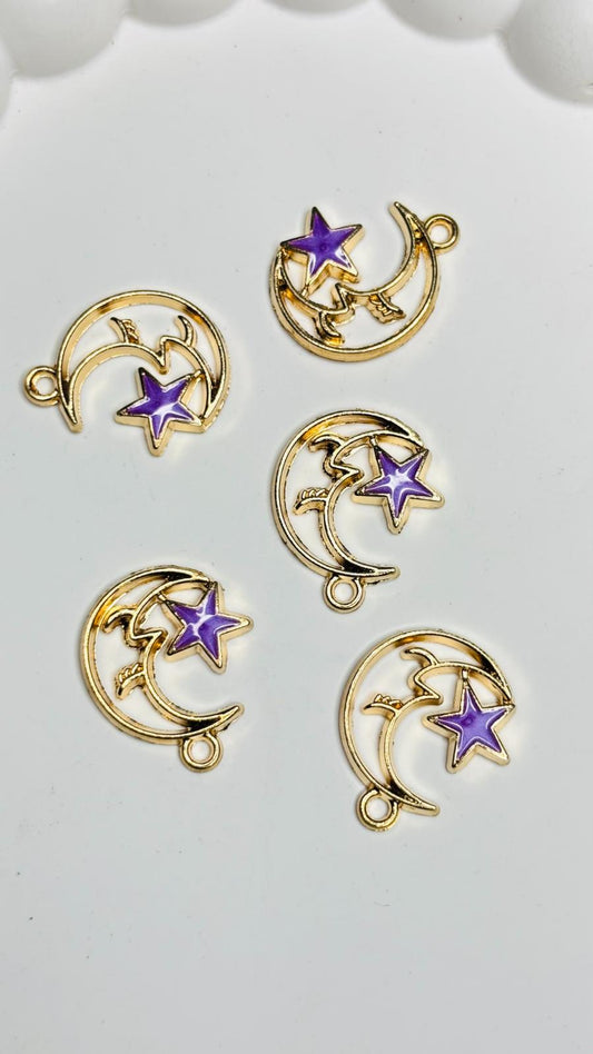 Handmade Enamal Paint Pendant Charms Design 8 (Random Set of 5)