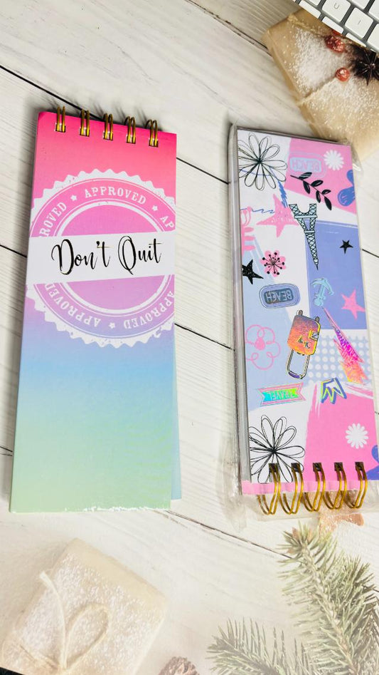 Pastel Spiral Notepad – Cute Kawaii Long Memo Pad