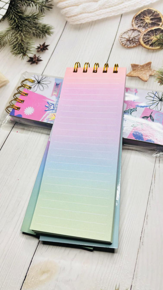 Pastel Spiral Notepad – Cute Kawaii Long Memo Pad