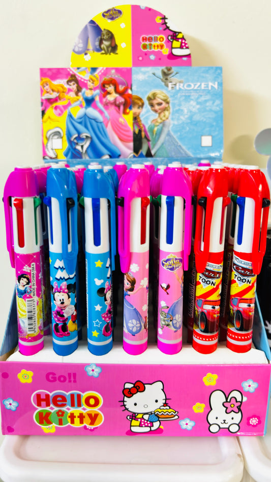 4 In 1 Character Printed Pen (1 Pc)
