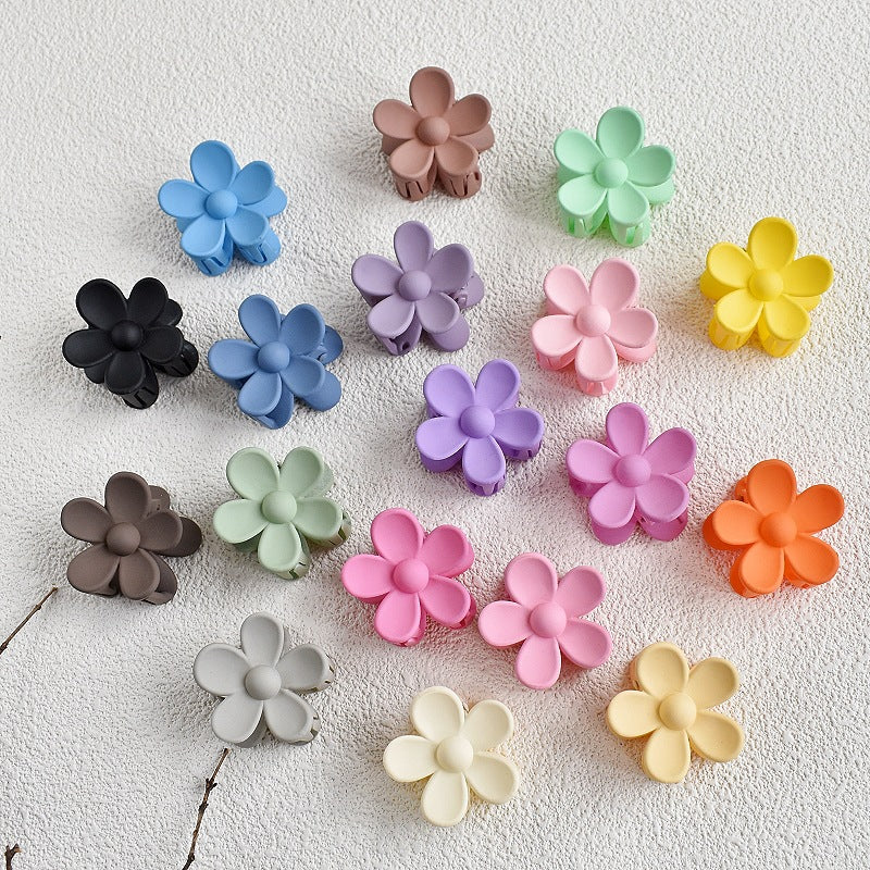 Korean Style matte Flower Hair Claw Small