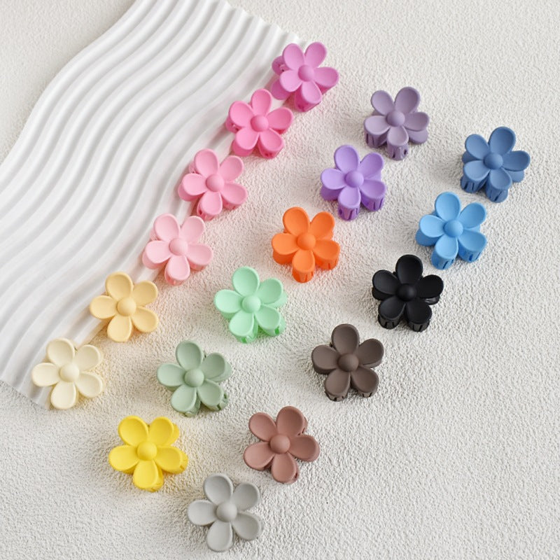 Korean Style matte Flower Hair Claw Small