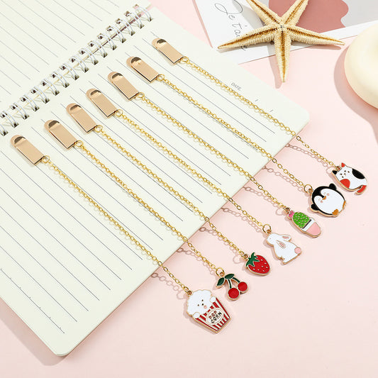 Metal chain bookmark