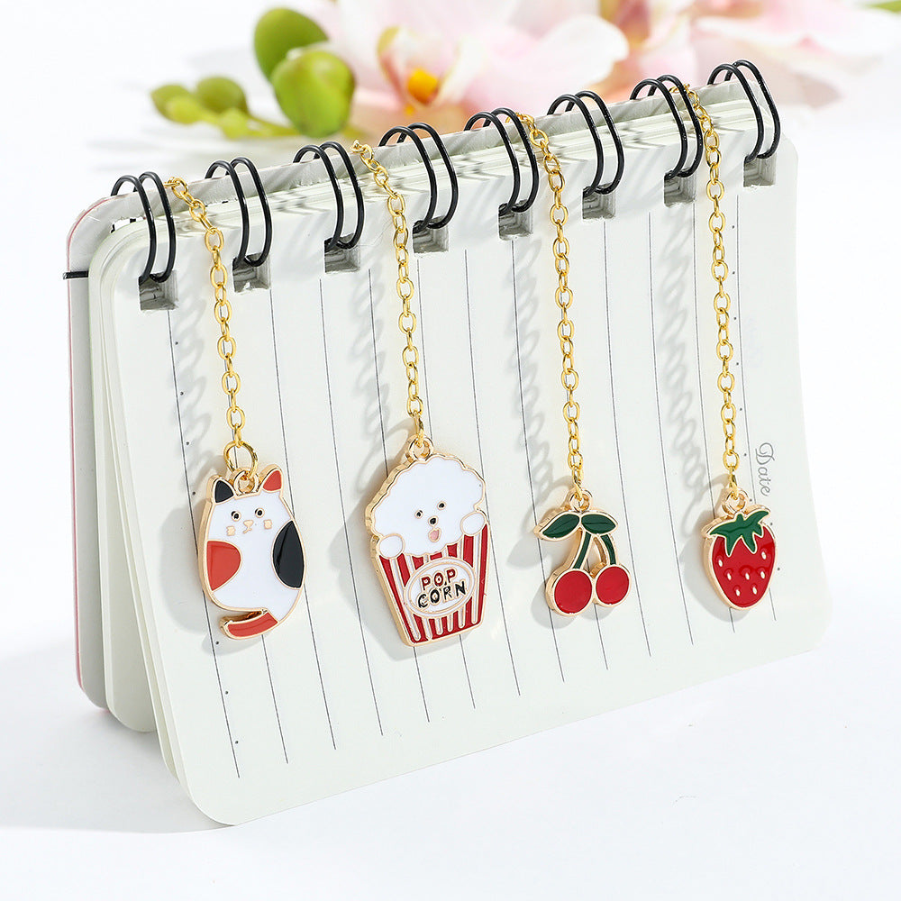 Metal chain bookmark