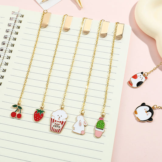 Metal chain bookmark