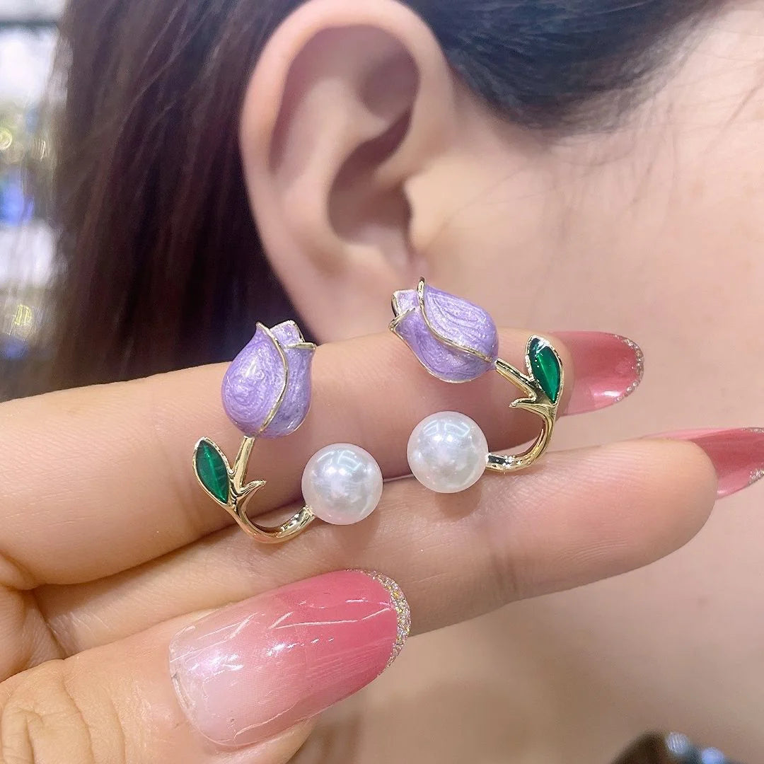 Korean tulip fashion earring