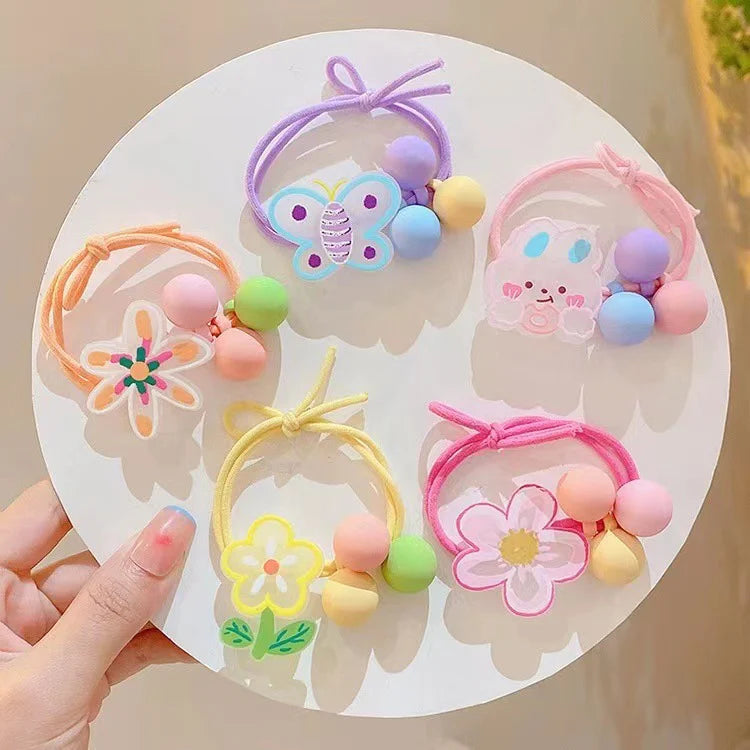 Korean sweet flower Hair Tie (Set of 2)