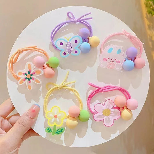 Korean sweet flower Hair Tie (Set of 2)