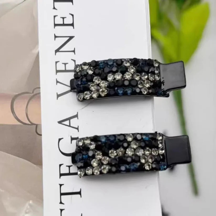 Korean Rhinestone Hair Bangs Clip (Set of 2)