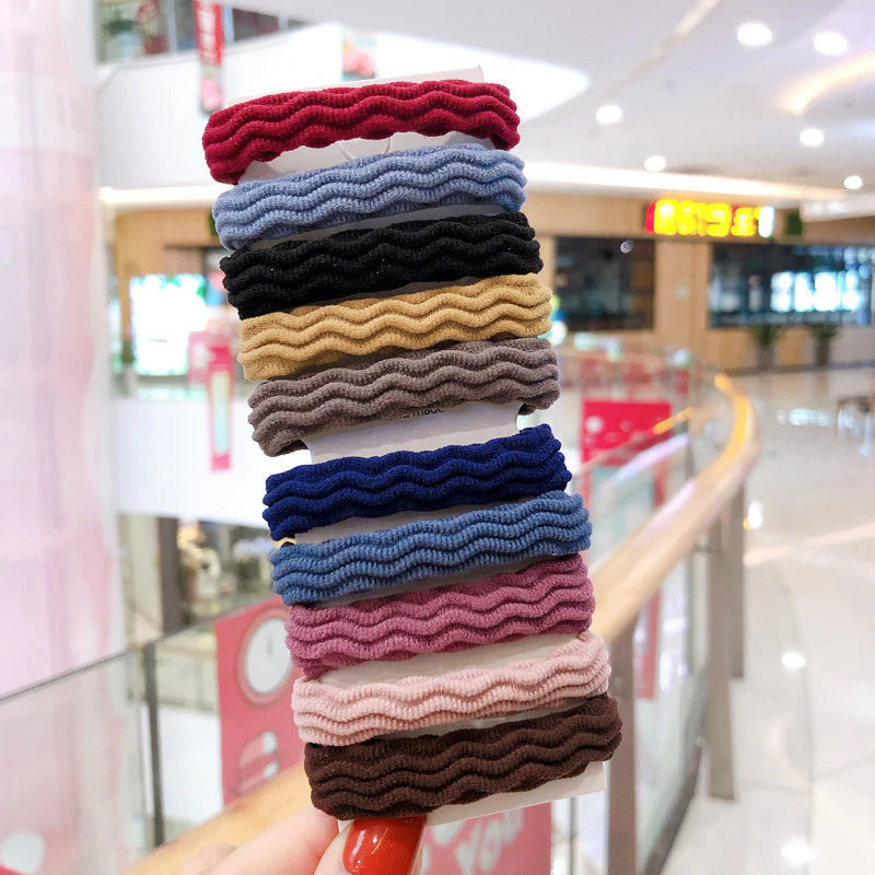 Korean Style Towel Hair Tie (Set of 5)
