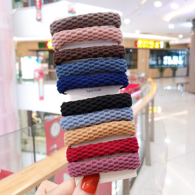 Korean Style Towel Hair Tie (Set of 5)