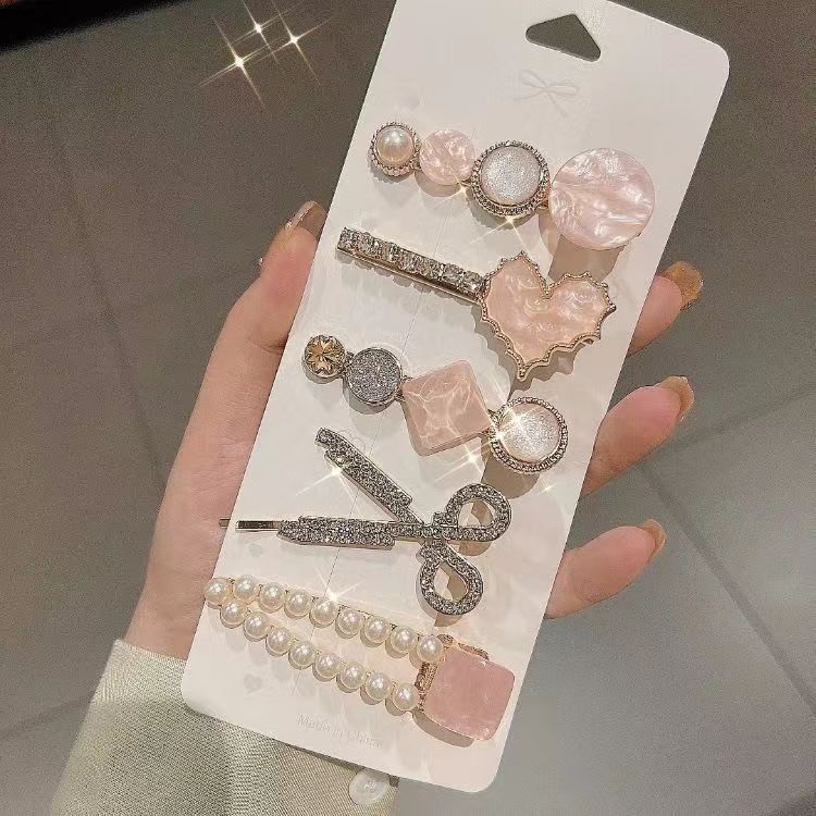 Pink Scissors 5-piece set Hair Clip