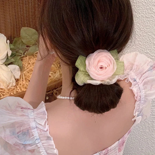 Rose Flower Hair Tie (1 Pc)