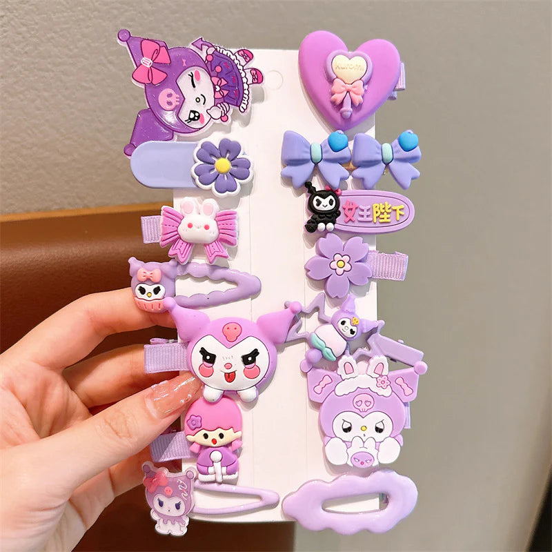 Kuromi Themed Hair Clips Set (1 Random Set)