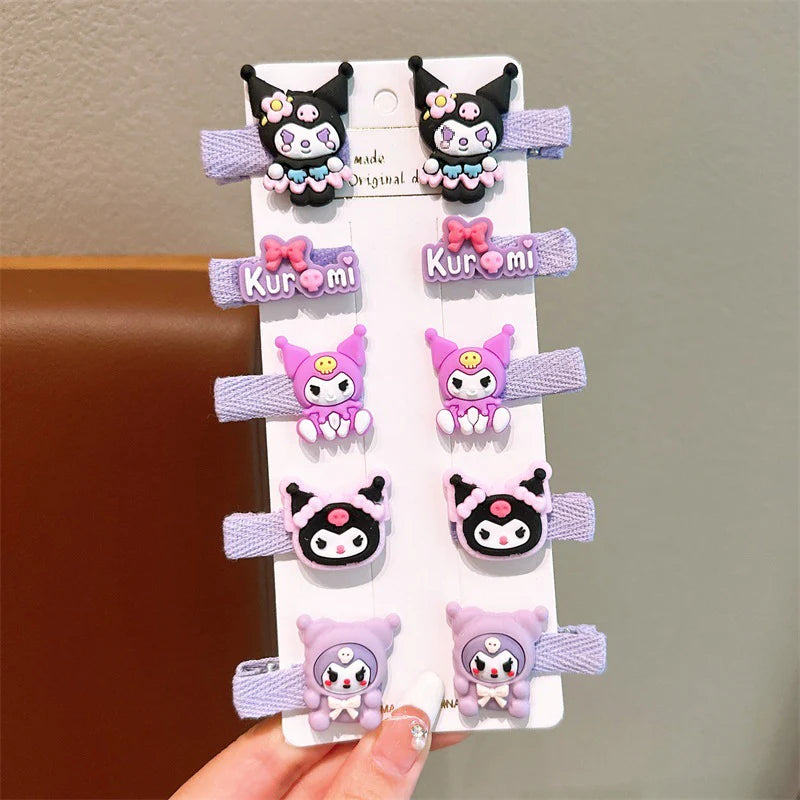 Kuromi Themed Hair Clips Set (1 Random Set)