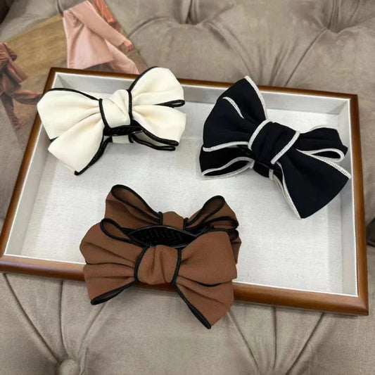 Korean-style Double-sided Bow Grab Clip (1 Pc)