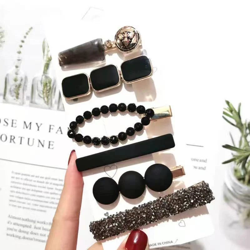 Magic Black Hair Clip 6-piece set