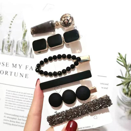 Magic Black Hair Clip 6-piece set