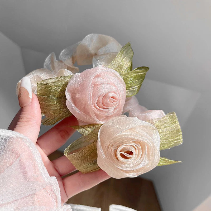 Rose Flower Hair Tie (1 Pc)