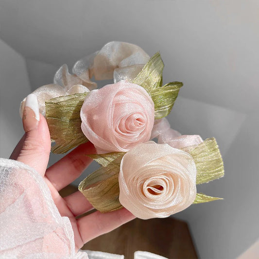 Rose Flower Hair Tie (1 Pc)