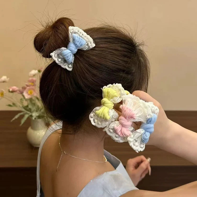 Lace Bow Hair Tie (1 pc)