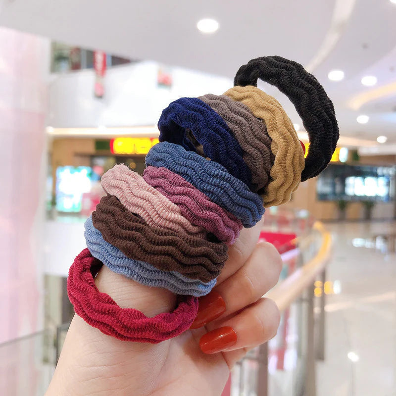 Korean Style Towel Hair Tie (Set of 5)