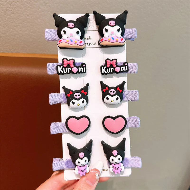 Kuromi Themed Hair Clips Set (1 Random Set)